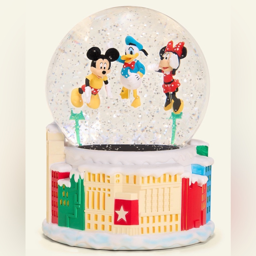 Limited Edition Disney Balloon LED Snow Globe- Mickey, Donald, & Minnie NIB - Picture 1 of 7